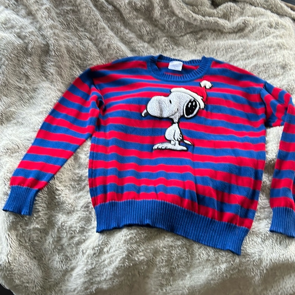 Peanuts Christmas sweater size M kids